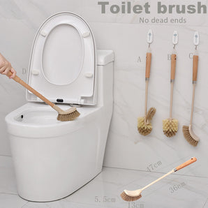 Pristine Pro Toilet Brush with Beechwood Handle