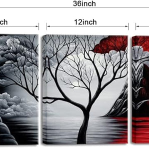 Three-piece Cloud Tree Wall Art