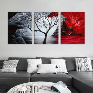 Three-piece Cloud Tree Wall Art